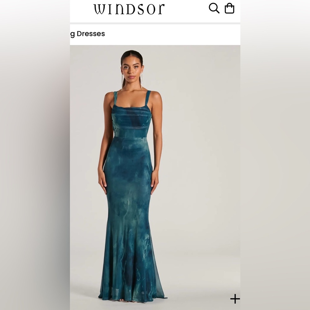 Windsor Teal Maxi Dress